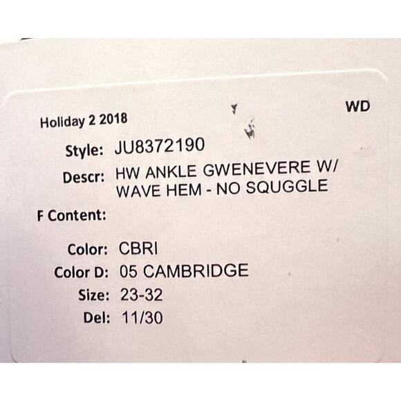 7 For All Mankind Ankle Gwenevere Jeans Women 23 x 32 Denim 5 Pocket High Waist - Picture 5 of 15